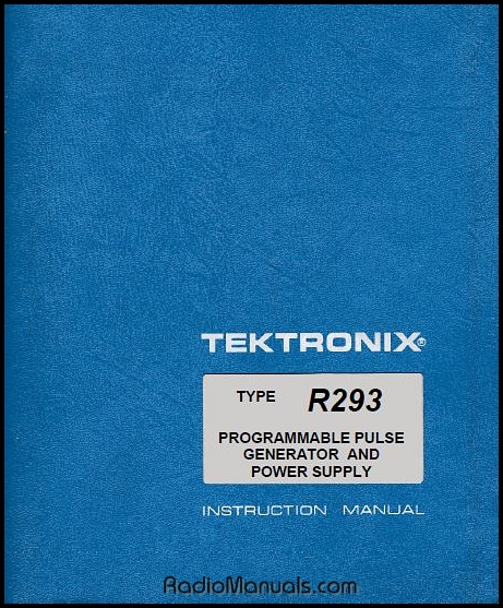 Tektronix R293 Instruction Manual